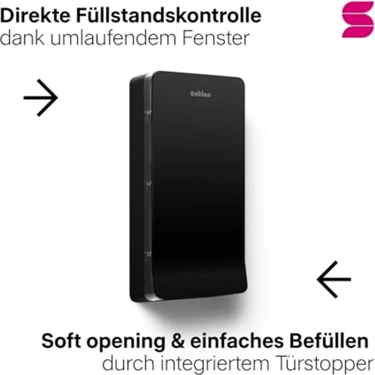 Satino HYGINITY Papierhandtuchspender für V-Falz & C-Falz, Handtuchspender für PT3 & H3 mit Füllstandsanzeige, Made in Germany, schwarz – Bild 3