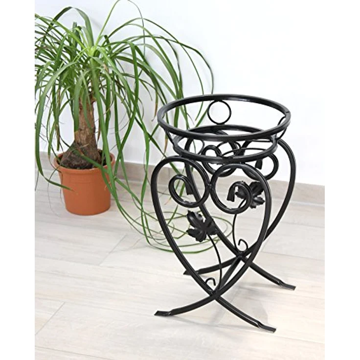 Blumenständer Metall Schwarz 49 cm Blumenhocker KW420 Pflanzensäule Pflanzenständer Blumensäule Klein - Dandibo – Bild 2