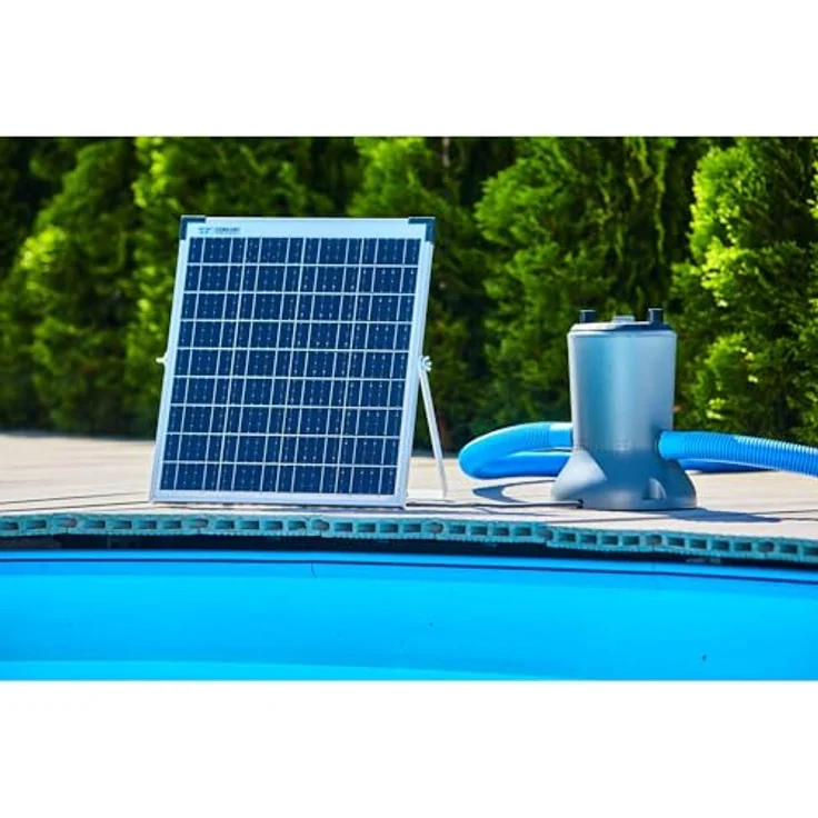Summer Fun Solar Pool-Kartuschenfilter 1000 l/h, nachhaltige Filteranlage mit 30 W Solarmodul für Pools bis 5 m³ – Bild 3