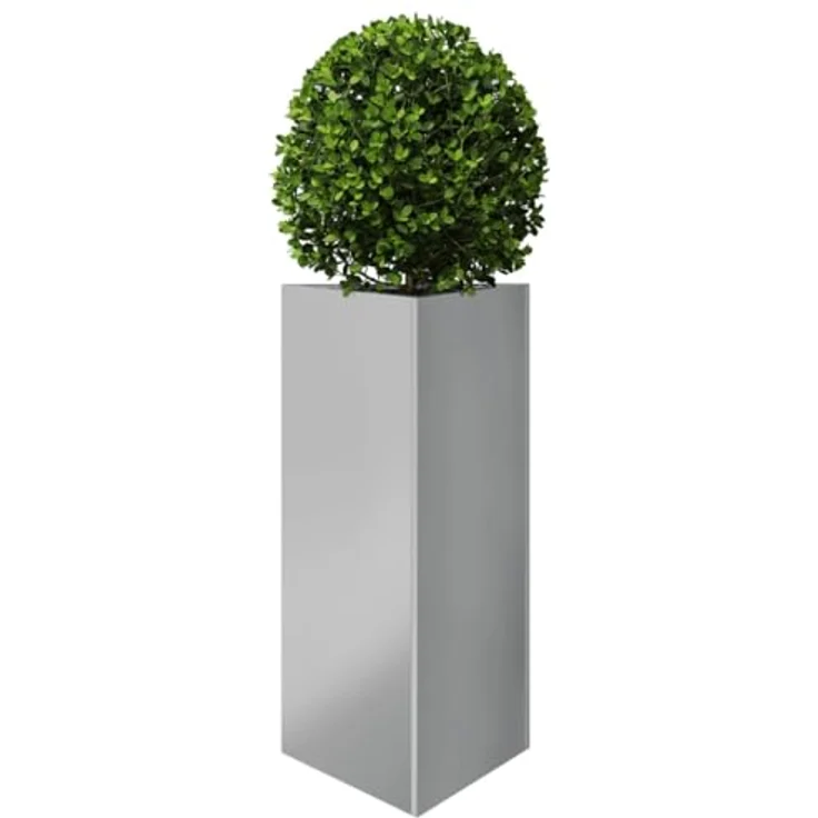 vidaXL Pflanzkübel, Blumenkübel mit Boden, Pflanzkasten Pflanztopf für Garten Balkon Terrasse, Blumentopf Pflanzgefäß Blumenkasten, Dreieckig Verzinkter Stahl, Rostbeständig und tief für gesundes Pflanzenwachstum – Bild 3