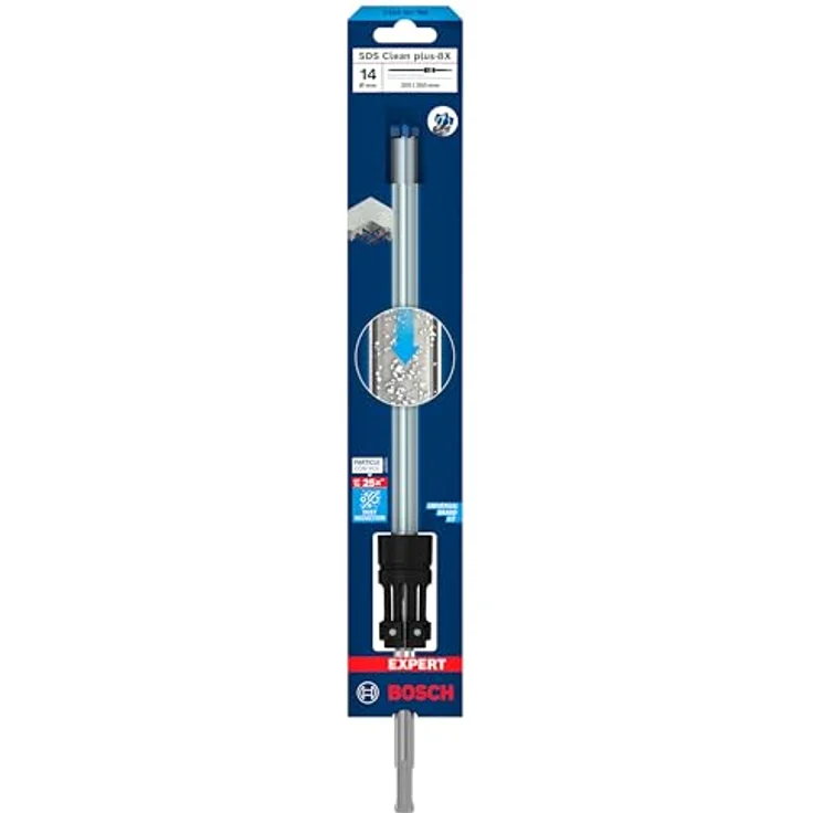 Bosch 1x EXPERT SDS Clean plus-8X Hammerbohrer Ø 14,00 mm, Professional Zubehör Bohrhammer, Staubreduzierung, chemische Verankerungen – Bild 2