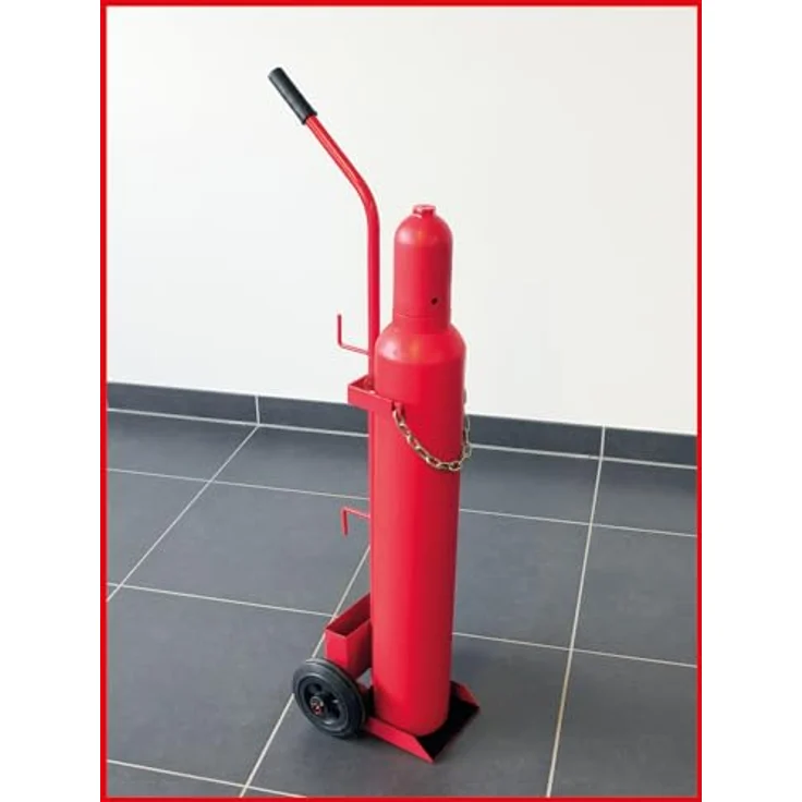 KS Tools Sackkarre, Flaschenwagen mit Stahlrohrkonstruktion und Sicherungskette – Bild 3