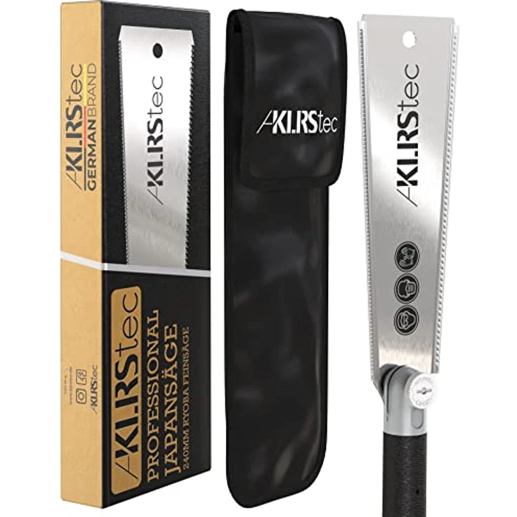 KLRStec® Professional Japansäge 240mm Ryoba, doppelseitig gezahnt, ergonomischer 2K-Griff, optimal für Holz- und Kunststoffarbeiten – Bild 1