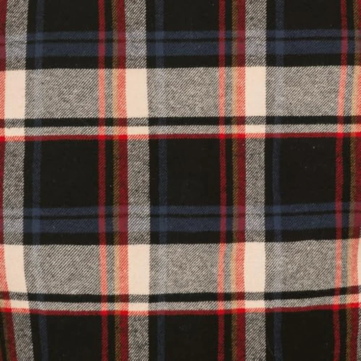HELMUT FELDTMANN Hemd TURRELL Gr.L, kariert in schwarz/marine/beige/rot, aus 100% Baumwolle, 290 g/m² Webflanell, weitenregulierbarer Ärmelbund – Bild 4