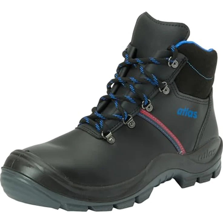 ATLAS Anatomic Bau 500, knöchelhoher Sicherheitsschuh S3 W10, Waterproof-Glattleder, Stahlkappe, Gr. 47 – Bild 1