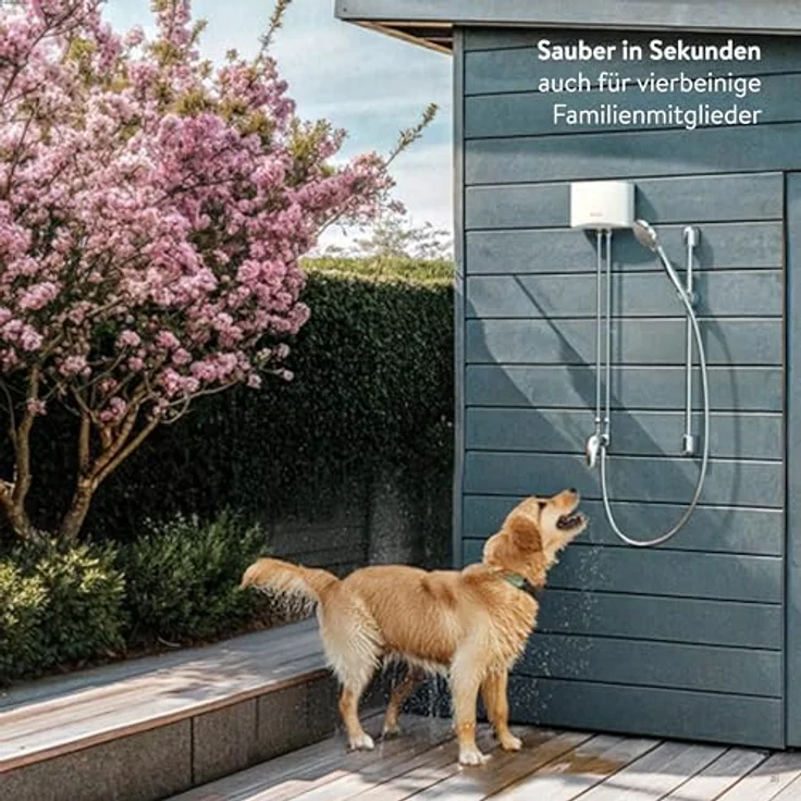 CLAGE MBX Shower, Kompakter Durchlauferhitzer mit Duscharmatur, sofort warmes Wasser, energieeffizient & platzsparend – Bild 5