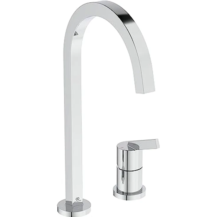 Ideal Standard BD423AA Gusto 2-Loch-Küchenarmatur eckiger Auslauf, Ausladung 204mm, Chrom
