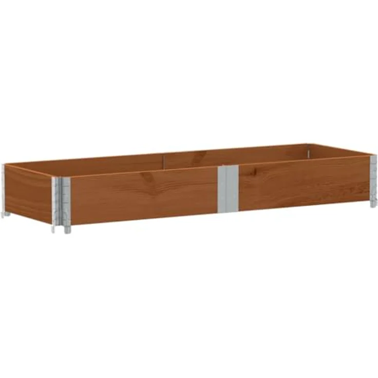 vidaXL Pflanzkasten, Hochbeet Stapelbar Faltbar, Braun Massivholz Kiefer, für Garten Terrasse Balkon, Blumenkasten Kräuterbeet Gemüsebeet – Bild 5