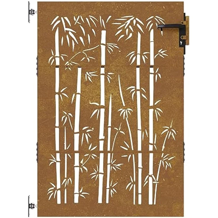 vidaXL Gartentor aus Cortenstahl, rostig, abschließbar, 85 x 3 x 150 cm – Bild 5