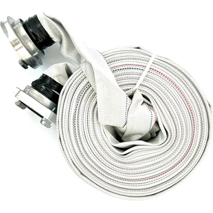 IBO Bauschlauch C 30m, 2" C-Storz, 8 bar, witterungsbeständiger Feuerwehr- und Industrieschlauch, weiß, biegefest – Bild 3