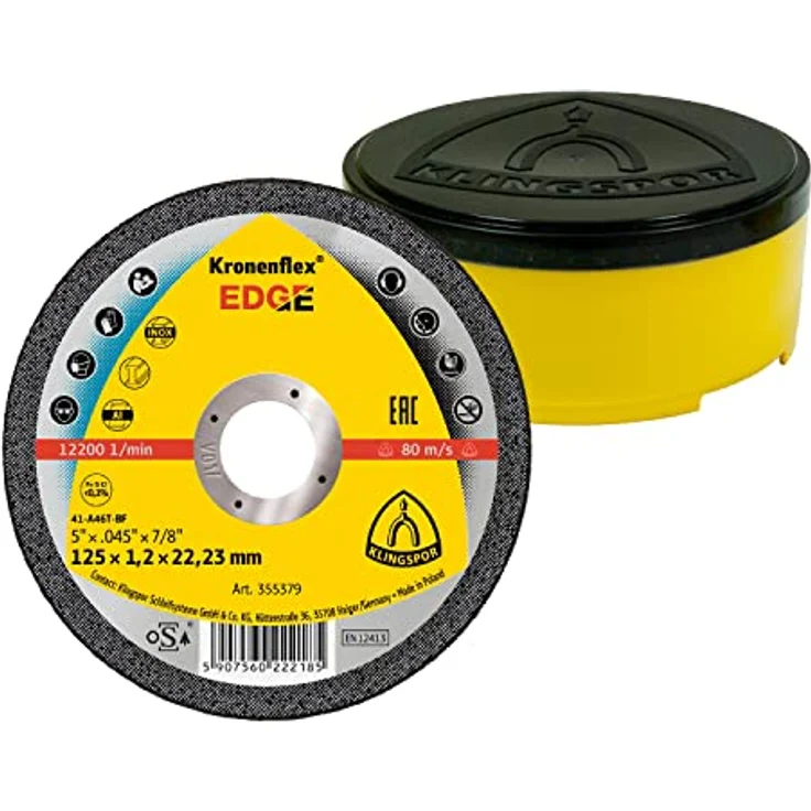 KLINGSPOR Trennscheibe EDGE Special 125x1,2mm gerade in Kunststoff-Box – Bild 2