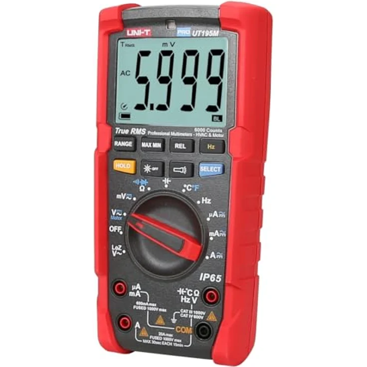UNI-T Professional Multimeter UT195M, True-RMS Digital-Multimeter mit schützender IP65 und Fallsicherheit – Bild 2