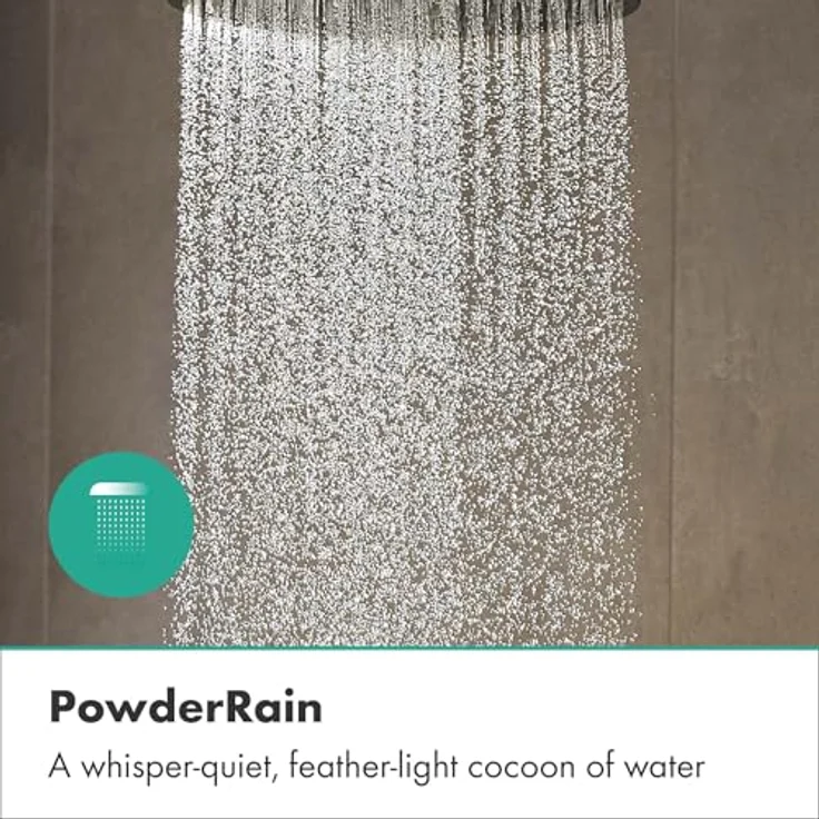 hansgrohe Raindance S Duschsystem 240, 1jet, PowderRain Technologie, EcoSmart mit Ecostat Comfort Thermostat, verstellbare Handbrausehalterung, chrom – Bild 4