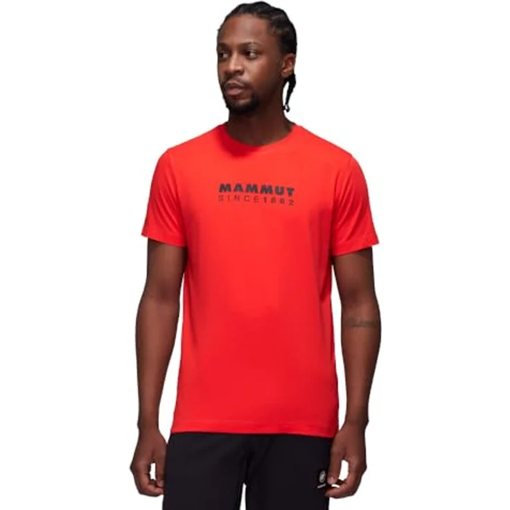 Mammut Core T-Shirt Men Logo, Herren Shirt aus 100 % biologischer Baumwolle, Rot, Größe M – Bild 1