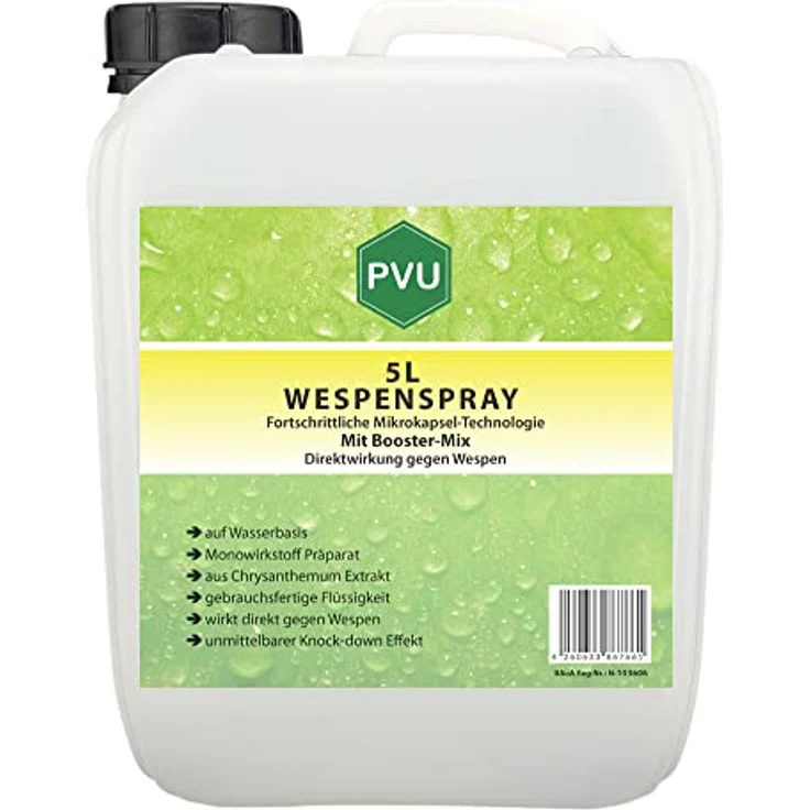 PVU Wespenspray 5 Liter + 500ml | Hochwirksames Wespengift aus reinem Chrysanthemum Extrakt, formuliert in Deutschland – Bild 3