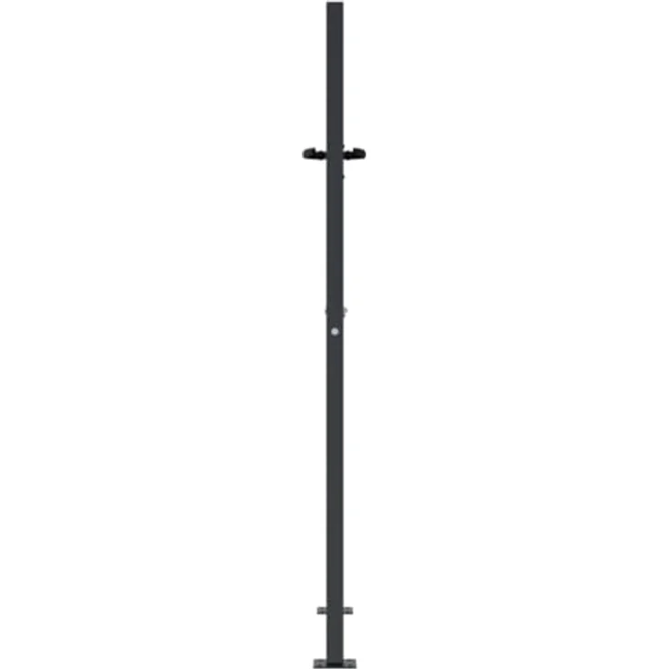 vidaXL Gartentor Anthrazit 105x130 cm Stahl Quadratisches Design Abschließbar – Bild 4