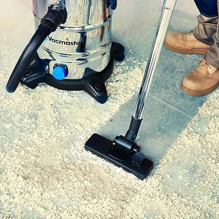Vacmaster VQ1530SFDC Nass-Trockensauger, 1500W, 30L Edelstahl, starke Saugleistung, integrierte Steckdose, Dualmodus Fußbodenkopf – Bild 5