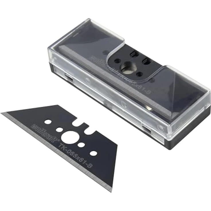 Wolfcraft 4206000 Profi-Sharp Trapezklinge, 5er Set, Carbonstahl, 30% bessere Schneidleistung – Bild 1