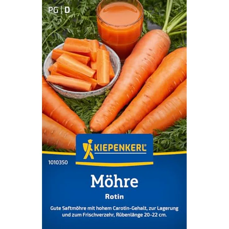 Kiepenkerl Möhren Rotin, Gemüsesamen mit hohem Carotingehalt, tiefrot