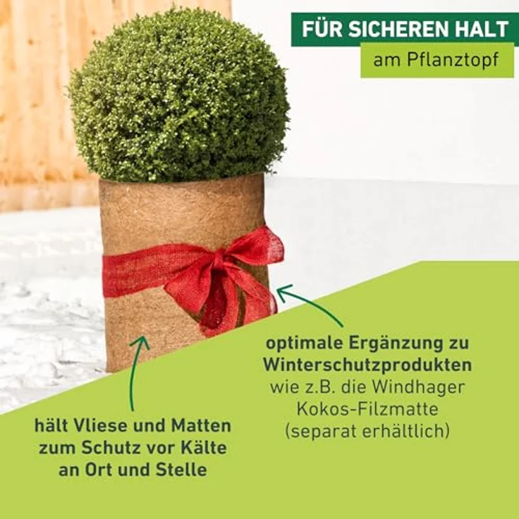 Windhager Jute-Wickelstreifen , 10 cm x 25 m, rot 05852 – Bild 6