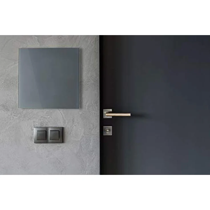 Schlüsselkasten mit Glasmagnettafel und 6 Magneten, 35 x 35 x 6,5cm anthrazit – Bild 3