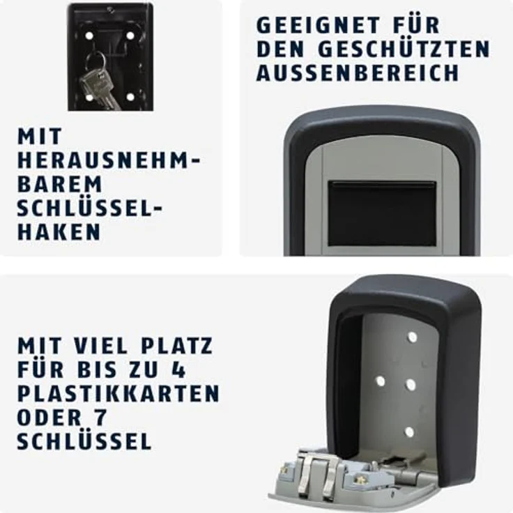 KeyGarage 707 Schlüsseltresor 88 x 129 x 39mm mit Zahlencode zur Wandmontage 40264 - Abus – Bild 4