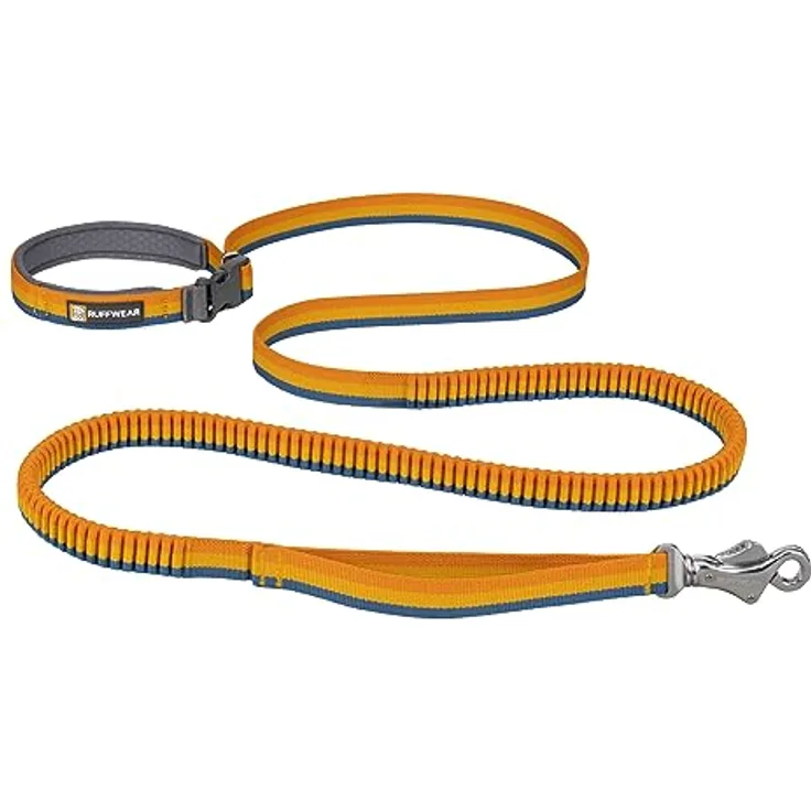 Ruffwear Roamer Bungee-Hundeleine zum Laufen, Radfahren oder Wandern, gelber Schnee, 5.5-7ft
