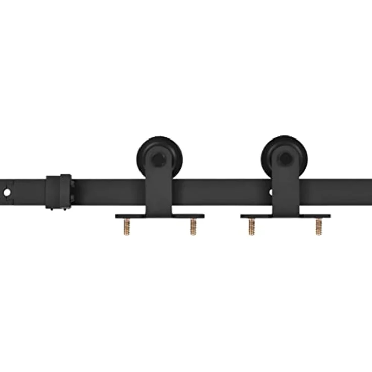 vidaXL Schiebetür mit Beschlag Glasschiebetür Glastür Glas Schiebe Tür ESG-Glas Aluminium 90x205cm, geräuschlose Soft-Stopp-Funktion – Bild 3