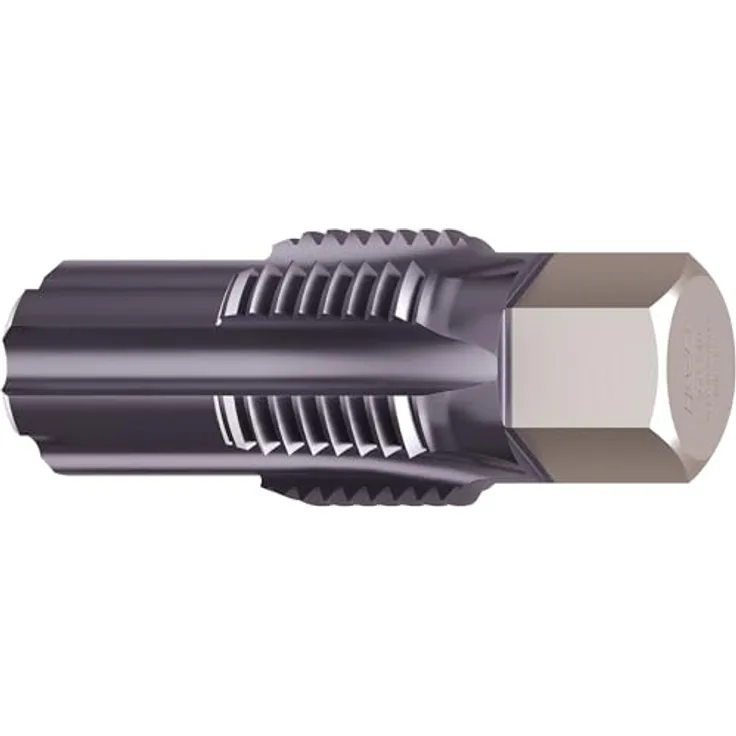 Hazet 4683-18 Gewinde-Nachschneider, M18 x 1,5, für Abgastemperatur-Sonden, 13 mm Außen-Sechskant, 42 mm Länge, für Mercedes-Benz, Audi, Porsche, BMW, VW, Führungsbolzen und Reinigungsnuten