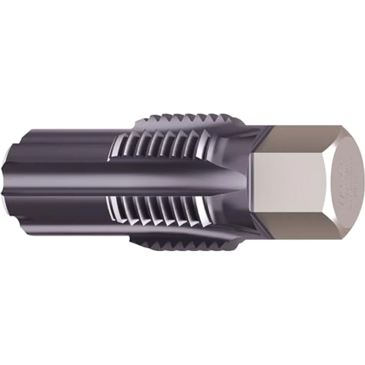 Hazet 4683-18 Gewinde-Nachschneider, M18 x 1,5, für Abgastemperatur-Sonden, 13 mm Außen-Sechskant, 42 mm Länge, für Mercedes-Benz, Audi, Porsche, BMW, VW, Führungsbolzen und Reinigungsnuten – Bild 1