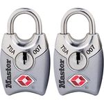 Master Lock 4689T TSA zugelassenes Schloss mit Schlüssel, 2 Stück, Farben können variieren