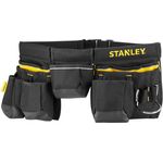 STANLEY Werkzeugtasche 1-96-178, stabiler Werkzeug-Gürtel aus 600 Denier Nylon mit Nageltaschen und Hammerhalter