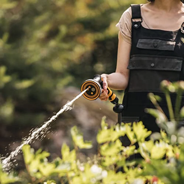 Fiskars Sprühpistole Comfort Multi 5, Gartenbrause mit 5 Funktionen, stufenlos regelbarem Durchfluss und ergonomischem Frontregler – Bild 6