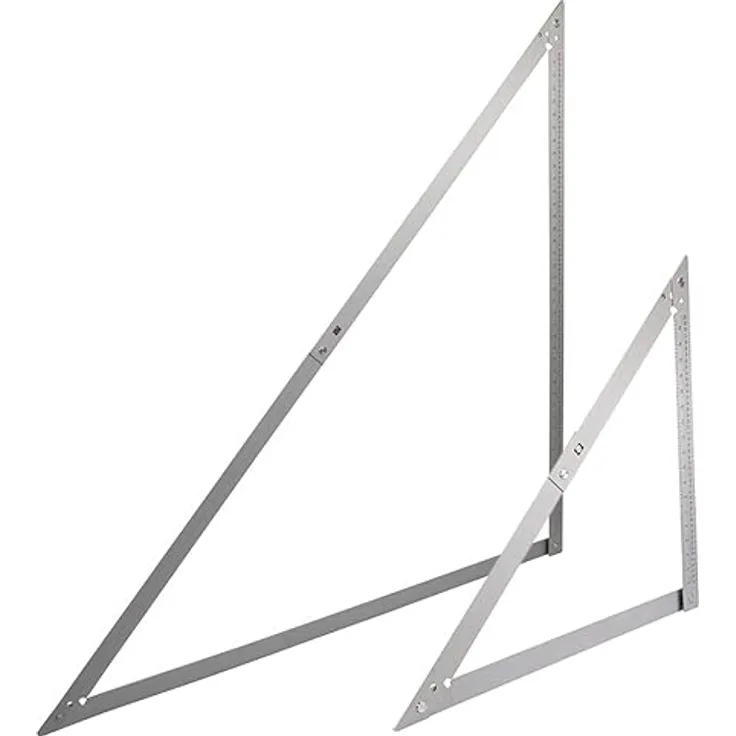 der kleine Handwerker Bauwinkel 2er Set - Winkeldreieck 1200 mm + Winkeldreieck 600 mm | klappbare Dreieckwinkel für exakte 90° und 45° Winkel