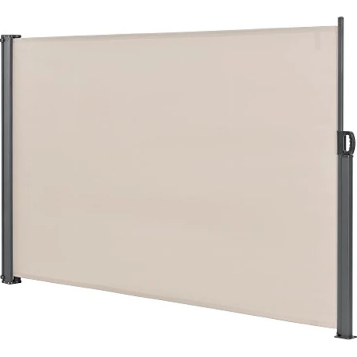 pro.tec Seitenmarkise 180x300cm beige Sichtschutz Markise Sonnen- & Windschutz mit einfacher Montage und elegantem Design – Bild 3