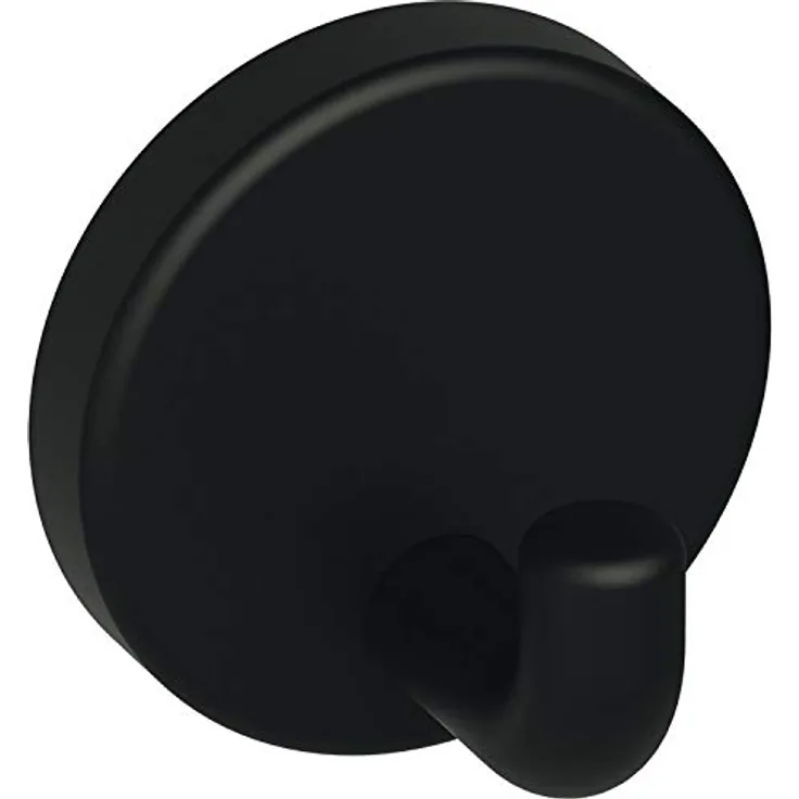 HEWI 801.90B010 Mantelhaken, Polyamid tiefschwarz, Ø 40 mm, Tiefe 30 mm, matt