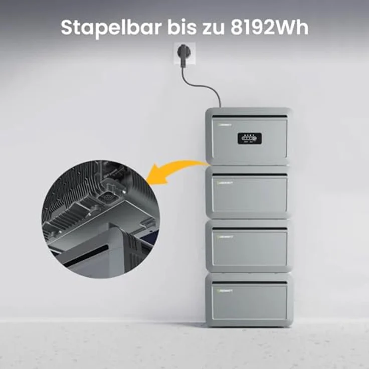 Growatt NEXA 2000, All-in-One Solarspeicher (2048Wh) mit 1 Erweiterungsakku, IP66, einfache Installation, 800W Notstrom – Bild 4