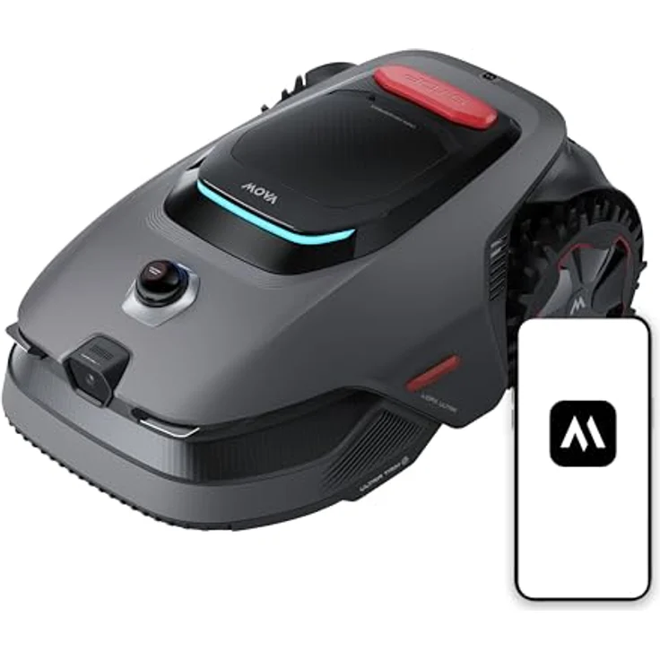 MOVA LiDAX Ultra 1200, Elektrorasenmäher Roboter mit RTK, 3D-LiDAR, AI Vision 360° und automatischer Kartenerstellung, mulcht bis 1200m², 5 cm Kantenschnitt – Bild 2