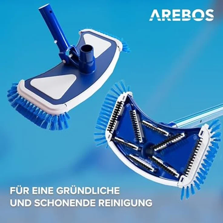 AREBOS Pool Bürste Bodensauger Poolreiniger Reiniger Poolsauger Bodenreiniger - Blau – Bild 4