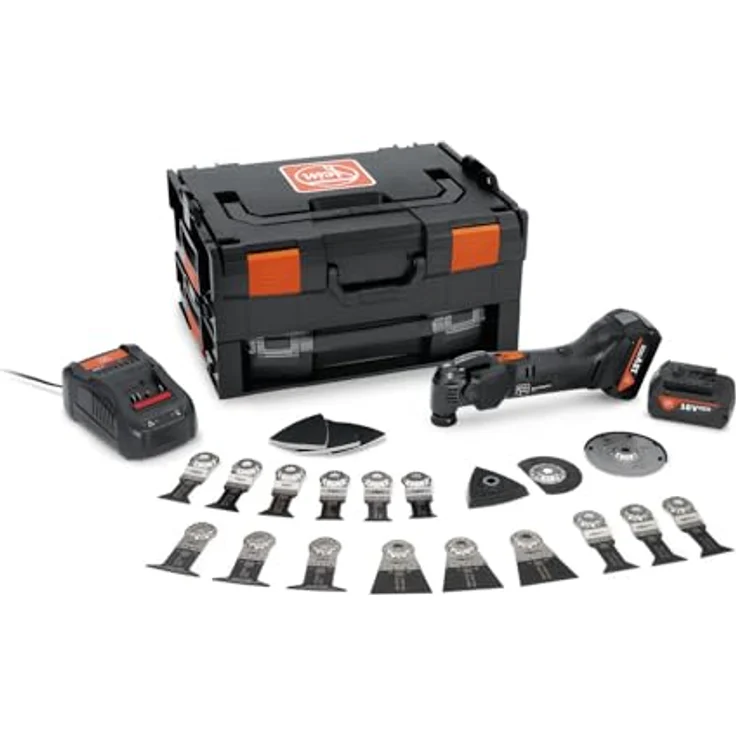 Fein Multi-Cutter AMM 500 Plus Black Edition, Multifunktionswerkzeug mit 2 x 4,0 Ah Akkus, GAL1880CV Ladegerät, Zubehörkoffer und über 30 Zubehören – Bild 2