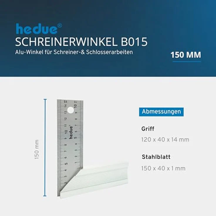 hedue Schreinerwinkel 15 cm, 1 Stück, B015 – Bild 2