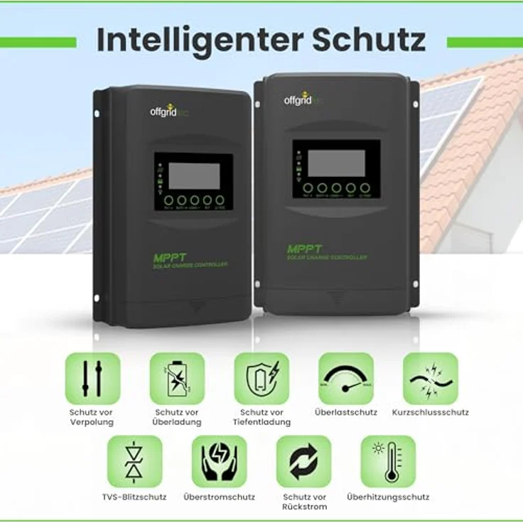 Offgridtec MPPT PRO-X 20A Laderegler, 12V - 24V, hohe Effizienz mit LCD-Display und RS-485-Schnittstelle – Bild 5