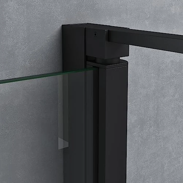 Mai & Mai Duschkabine Rav66, Duschabtrennung mit Drehtür 75x90x195cm, 8mm ESG-Sicherheitsglas, Hebe-Senk-Mechanismus, Nano-Beschichtung, Schwarz – Bild 5