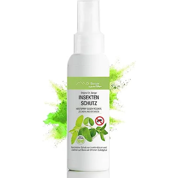 Dr. Berger Insektenspray Insektenschutz Hautspray, 100 ml, vegan, pflanzenbasierte Formel gegen Mücken, Zecken und Bremsen – Bild 1