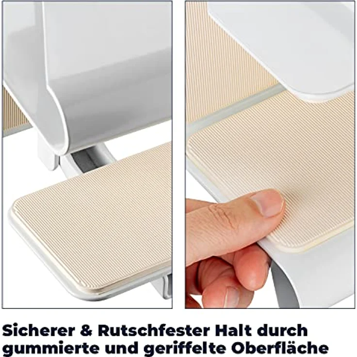 flexilife Premium Badewannen-Einstiegshilfe, bis 130 kg, individuell anpassbar, Farbe Weiß, ergonomisches Design, werkzeugfreie Montage – Bild 7