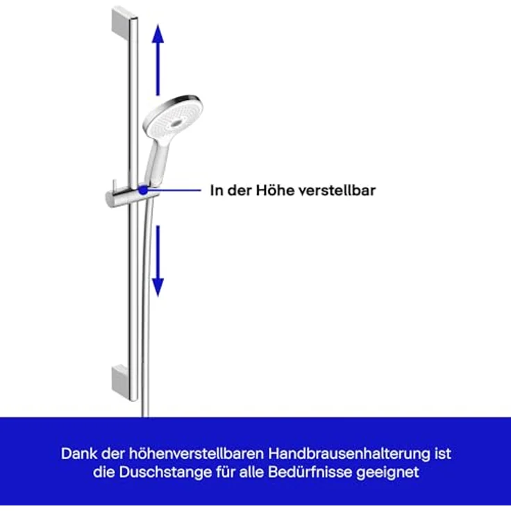 Duravit Duschbrause Brauseset chrom mit 3 Strahlarten und 14 l/min Durchflussrate – Bild 5