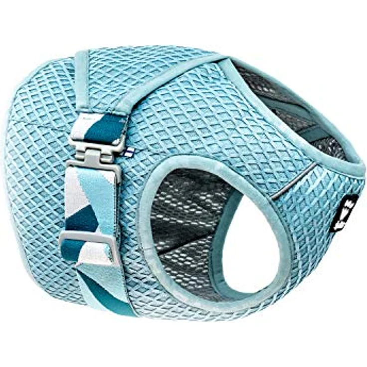 Hurtta Cooling Wrap Kühlweste für Hunde Sommer Kühlweste Aquamarin Hellblau 40-50cm – Bild 1