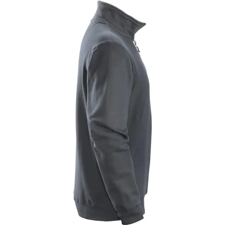 Snickers Workwear Troyer, robuster Reißverschluss-Troyer aus 80% Polyester und 20% Baumwolle, Größe XS, stahlgrau, 300 g/m² – Bild 2