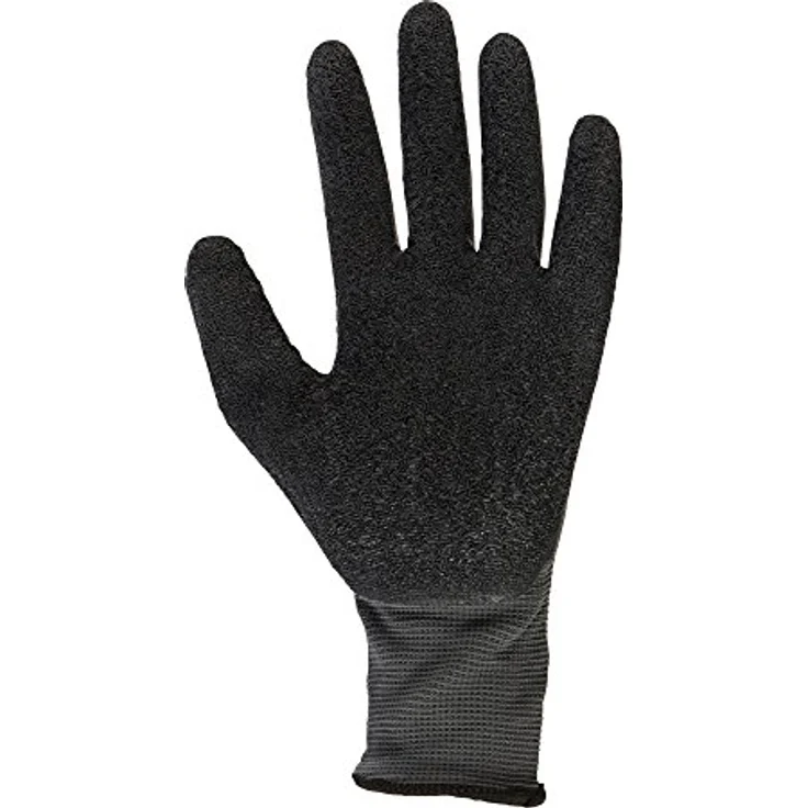 STIER Montagehandschuh, 12 Paar, Flex Grip, Größe 10, hochwertige Naturlatexbeschichtung, Exzellentes Tastgefühl, Schutz vor Flüssigkeiten & Kälte, hohe Atmungsaktivität, Schwarz – Bild 2