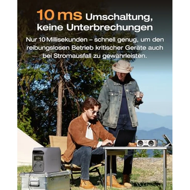 EcoFlow DELTA 3 Classic Tragbare Powerstation, 1 024Wh LiFePO4, 1 800 W AC (3 600 W Spitze), 100 W USB-C, Hellgrau, 1-Stunden-Schnellladung – Bild 4